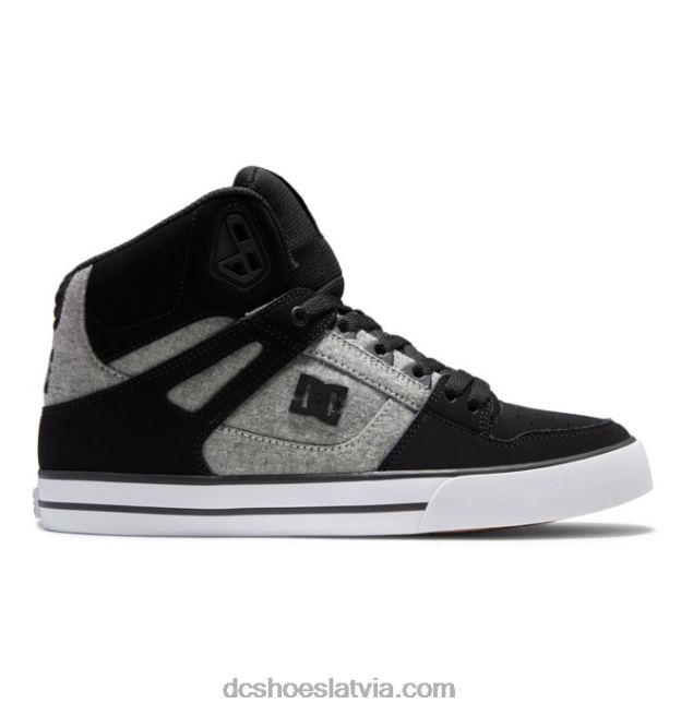 N008N268 tīri vīriešu apavi ar augstu augšdaļu melns/kaujas kuģis/bruņas DC Shoes