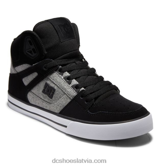 N008N268 tīri vīriešu apavi ar augstu augšdaļu melns/kaujas kuģis/bruņas DC Shoes