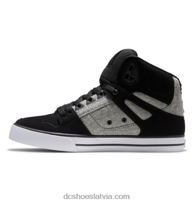 N008N268 tīri vīriešu apavi ar augstu augšdaļu melns/kaujas kuģis/bruņas DC Shoes