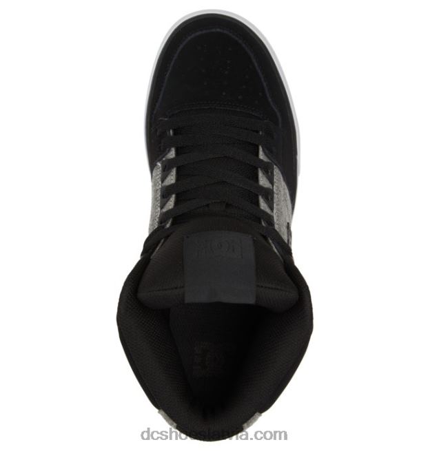 N008N268 tīri vīriešu apavi ar augstu augšdaļu melns/kaujas kuģis/bruņas DC Shoes