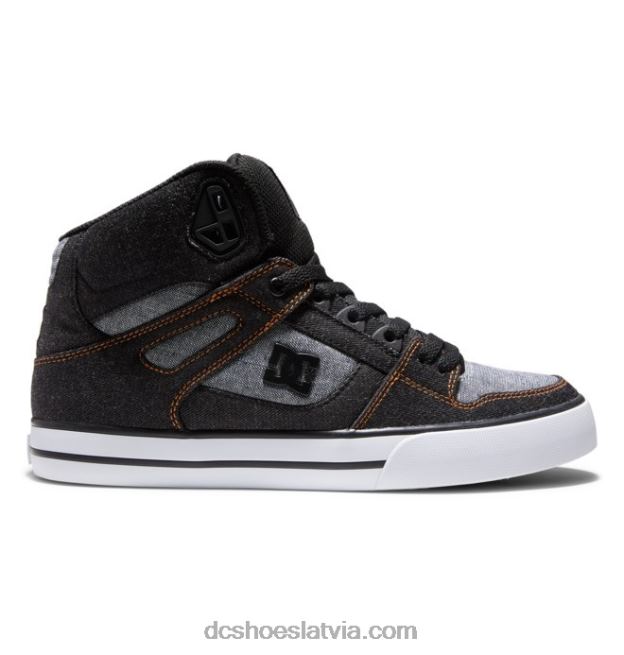N008N269 tīri vīriešu apavi ar augstu augšdaļu melnas/bruņas DC Shoes