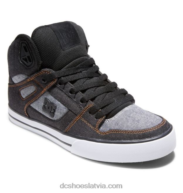 N008N269 tīri vīriešu apavi ar augstu augšdaļu melnas/bruņas DC Shoes