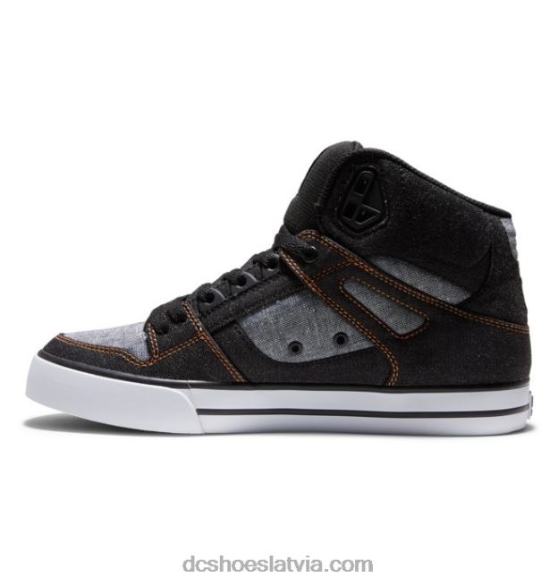N008N269 tīri vīriešu apavi ar augstu augšdaļu melnas/bruņas DC Shoes