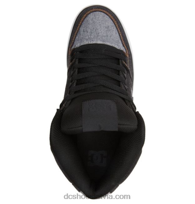 N008N269 tīri vīriešu apavi ar augstu augšdaļu melnas/bruņas DC Shoes