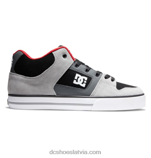 N008N285 Vīriešu apavi ar tīru vidu melns/pelēks/sarkans DC Shoes
