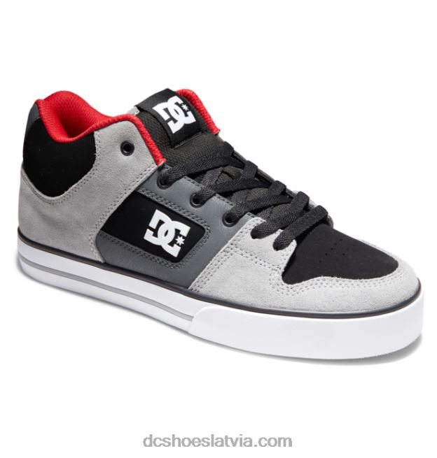 N008N285 Vīriešu apavi ar tīru vidu melns/pelēks/sarkans DC Shoes