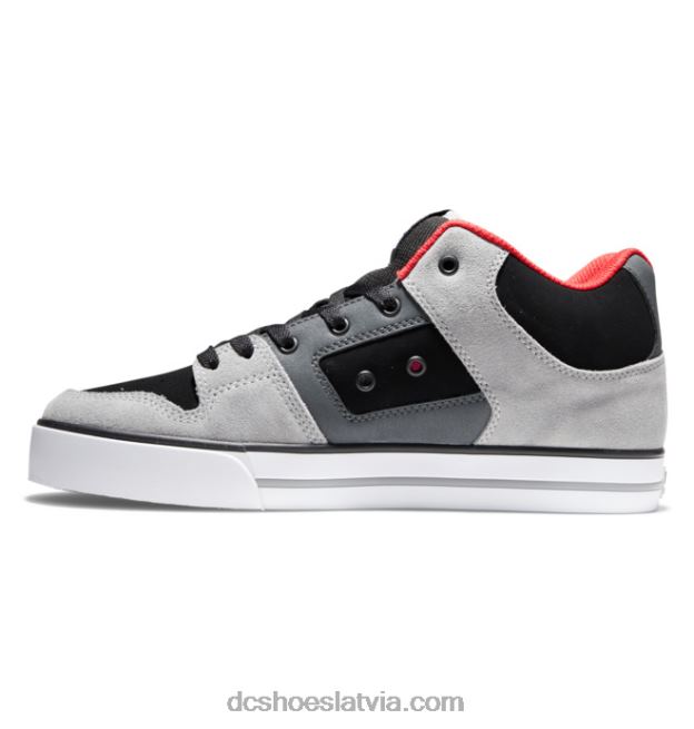 N008N285 Vīriešu apavi ar tīru vidu melns/pelēks/sarkans DC Shoes