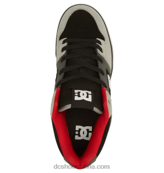 N008N285 Vīriešu apavi ar tīru vidu melns/pelēks/sarkans DC Shoes