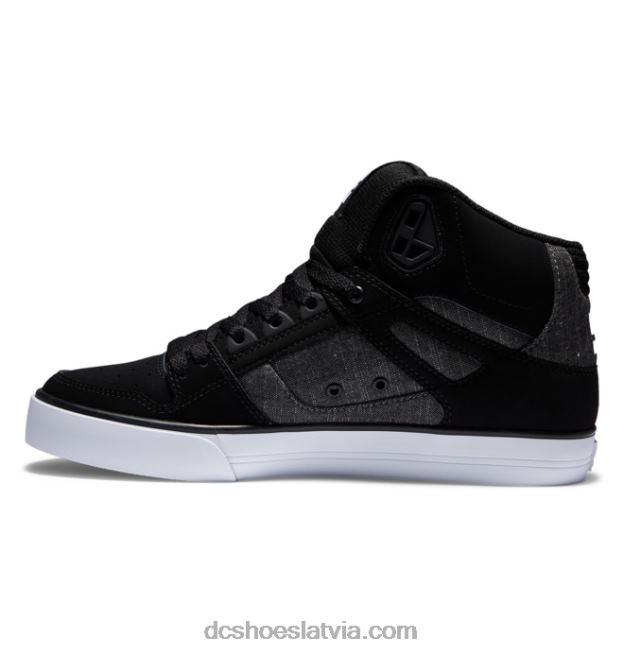 N008N35 tīri vīriešu apavi ar augstu augšdaļu melnais/kaujas kuģis DC Shoes