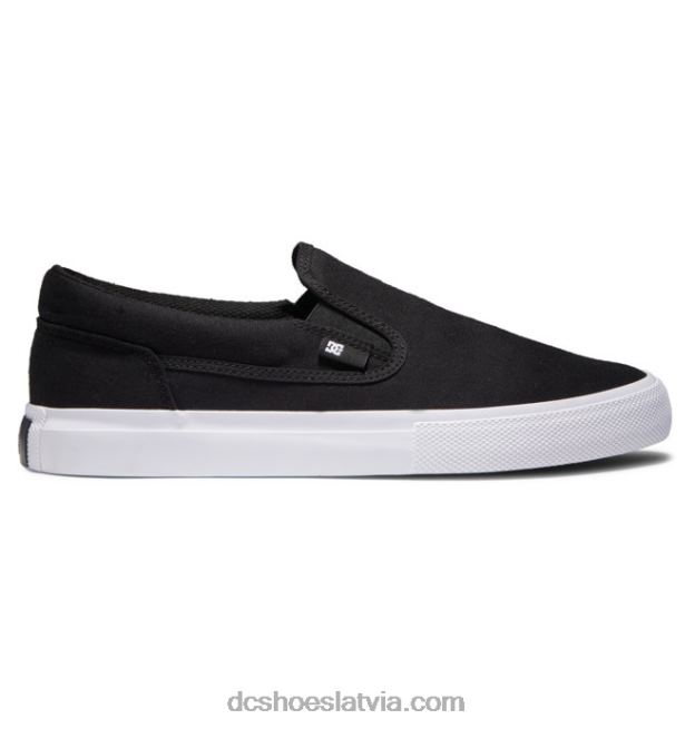N008N344 vīriešu manuāli uzvelkami apavi melns balts DC Shoes