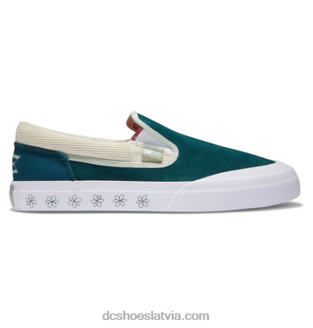 N008N375 rokasgrāmatas x susie slip-on kurpes tumši zilganzaļa DC Shoes