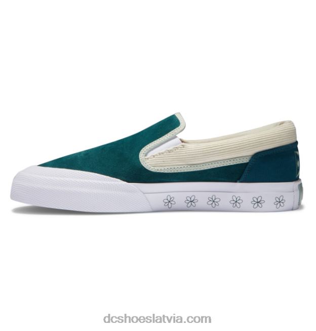 N008N375 rokasgrāmatas x susie slip-on kurpes tumši zilganzaļa DC Shoes