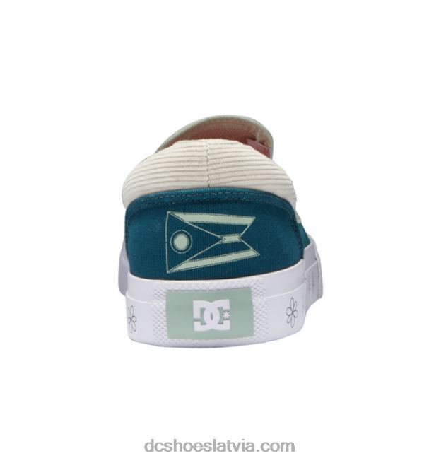 N008N375 rokasgrāmatas x susie slip-on kurpes tumši zilganzaļa DC Shoes