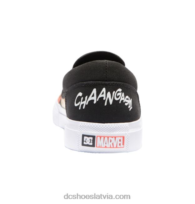 N008N392 vīriešu marvel deadpool x dc manuāli uzvelkami apavi melna/balta apdruka DC Shoes
