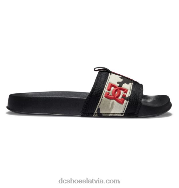 N008N155 lynx slide - slider sandales vīriešiem astro camo melns DC Shoes