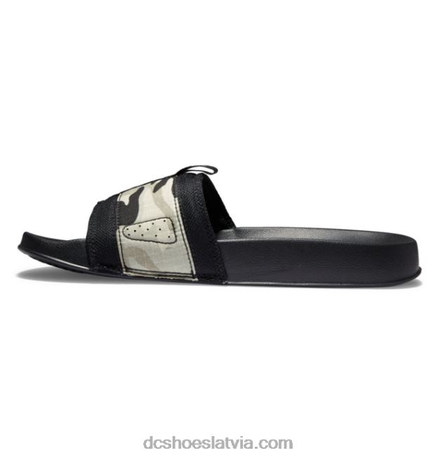 N008N155 lynx slide - slider sandales vīriešiem astro camo melns DC Shoes
