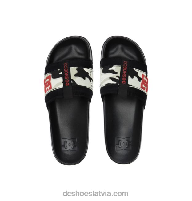 N008N155 lynx slide - slider sandales vīriešiem astro camo melns DC Shoes