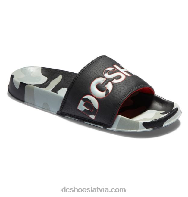 N008N191 dc slide - slider sandales vīriešiem astro camo melns DC Shoes