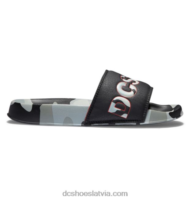 N008N191 dc slide - slider sandales vīriešiem astro camo melns DC Shoes