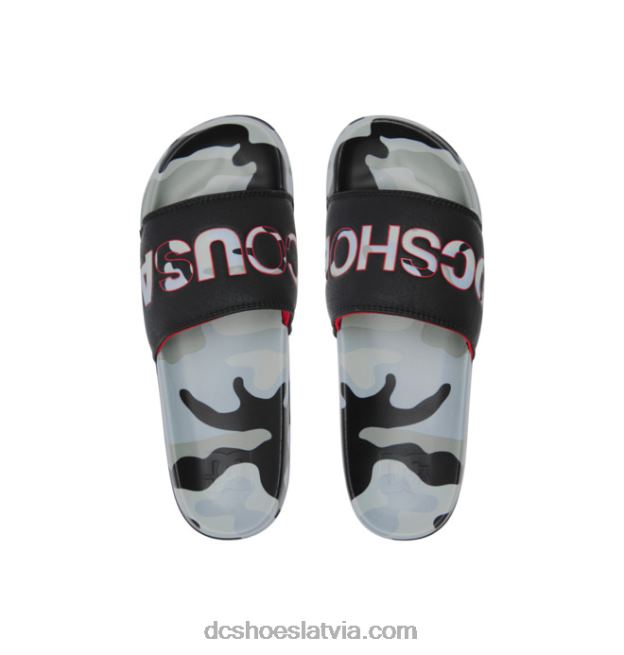 N008N191 dc slide - slider sandales vīriešiem astro camo melns DC Shoes