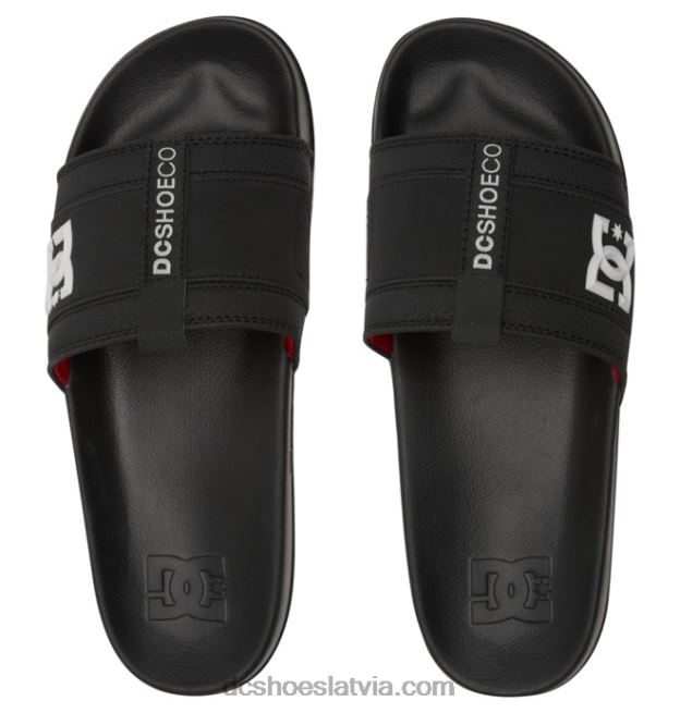 N008N192 lynx slide - slider sandales vīriešiem melns/pelēks/sarkans DC Shoes