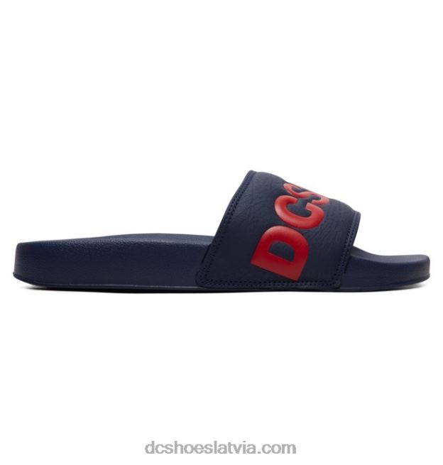 N008N240 dc slide - slider sandales vīriešiem tumšs/sarkans DC Shoes