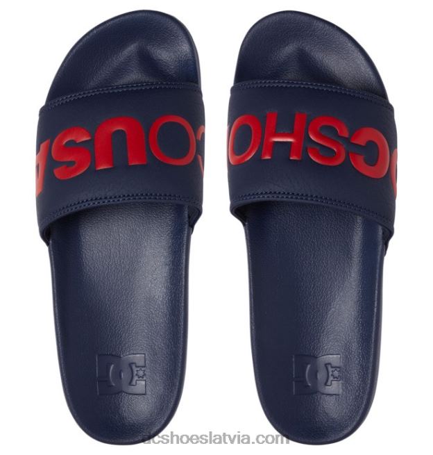 N008N240 dc slide - slider sandales vīriešiem tumšs/sarkans DC Shoes