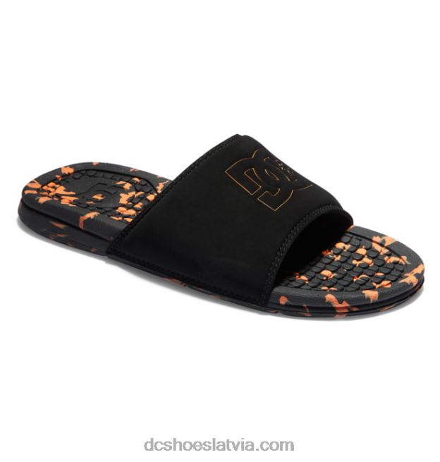 N008N314 bolsa - vīriešu sandales melns/oranžs DC Shoes