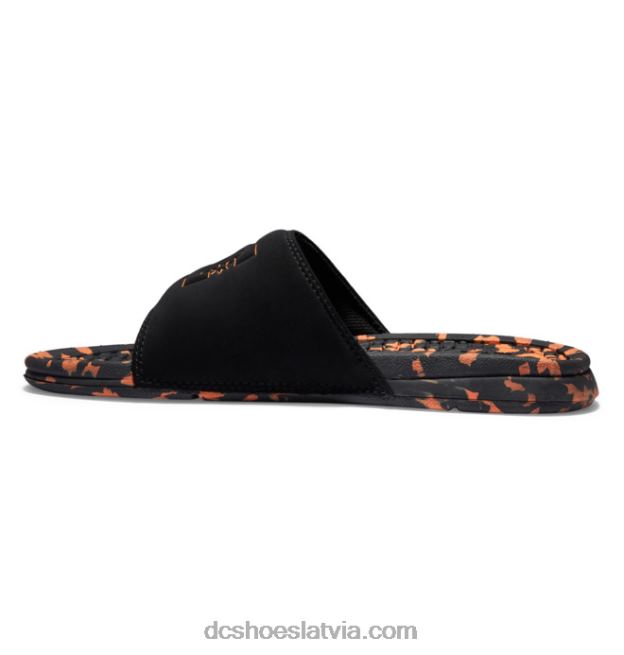 N008N314 bolsa - vīriešu sandales melns/oranžs DC Shoes