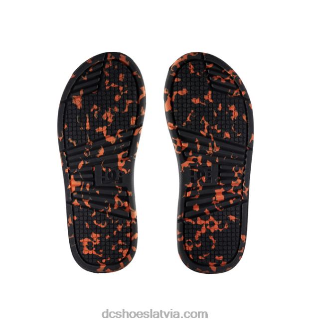N008N314 bolsa - vīriešu sandales melns/oranžs DC Shoes