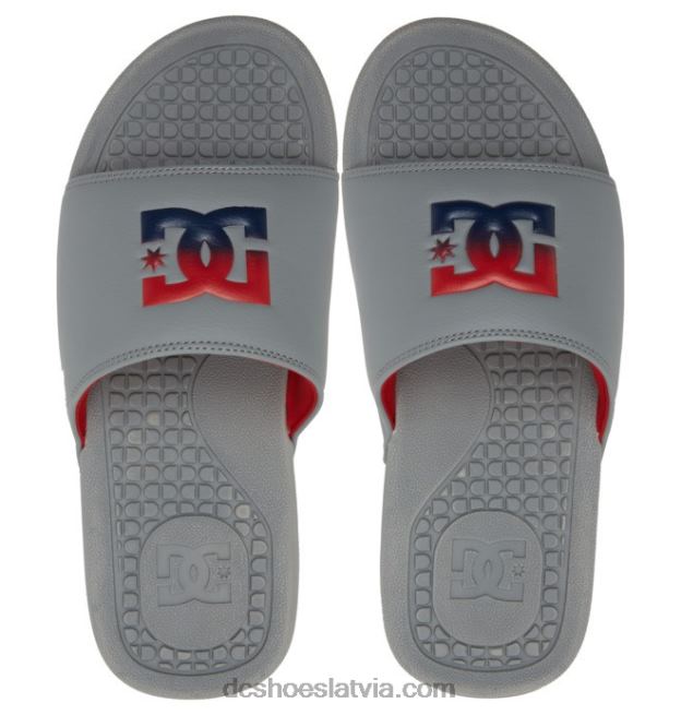 N008N331 vīriešu bolsa slaidi pelēks/sarkans DC Shoes