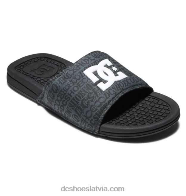 N008N338 bolsa - vīriešu sandales melna/balta apdruka DC Shoes