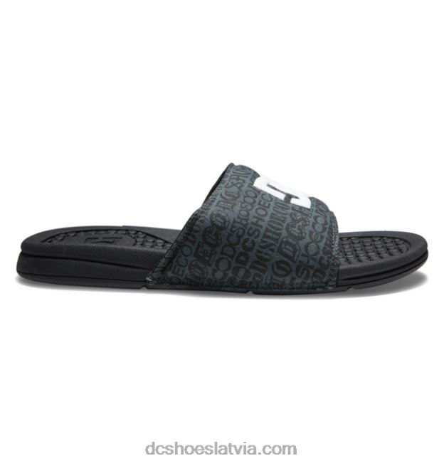 N008N338 bolsa - vīriešu sandales melna/balta apdruka DC Shoes