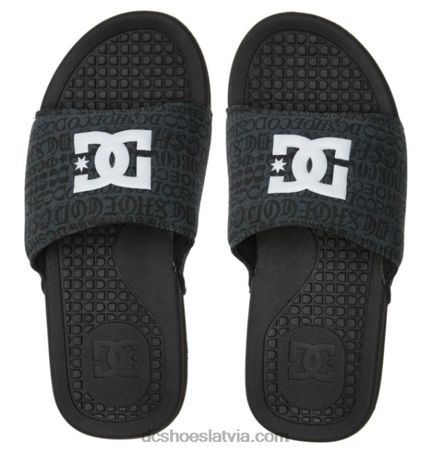 N008N338 bolsa - vīriešu sandales melna/balta apdruka DC Shoes