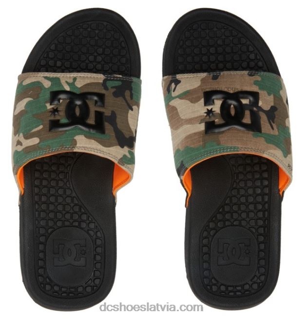 N008N343 vīriešu bolsa slaidi melna/militāra kamo DC Shoes