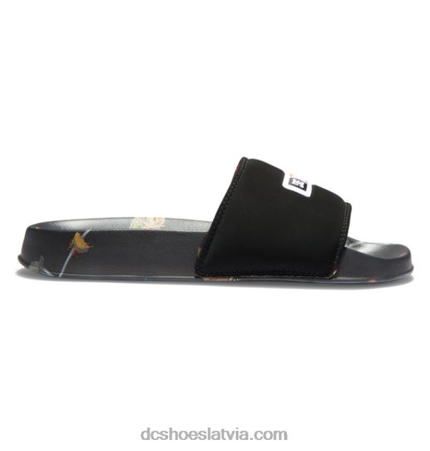 N008N353 vīriešu marvel deadpool x dc slides melna apdruka DC Shoes