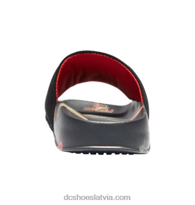 N008N353 vīriešu marvel deadpool x dc slides melna apdruka DC Shoes