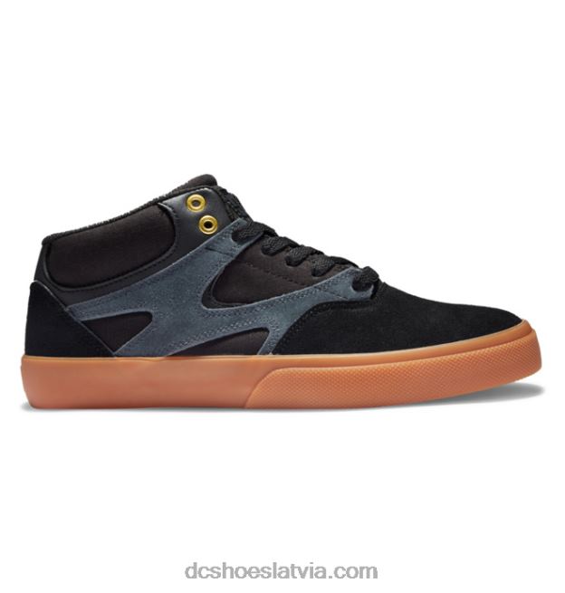 N008N177 vīriešu kalis vulc mid-top slidas kurpes melns/gumija DC Shoes
