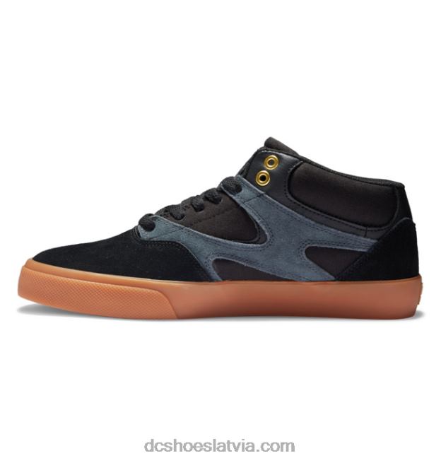 N008N177 vīriešu kalis vulc mid-top slidas kurpes melns/gumija DC Shoes