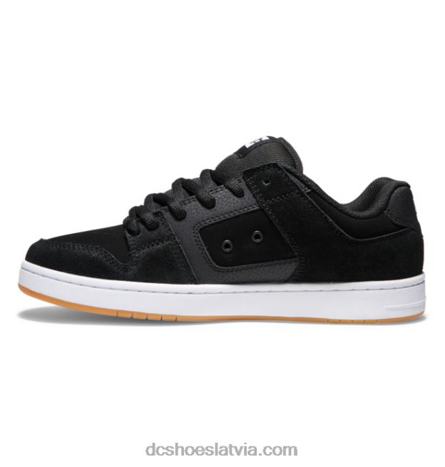 N008N207 vīriešu manteca 4 slidu kurpes melns/balts/gumija DC Shoes