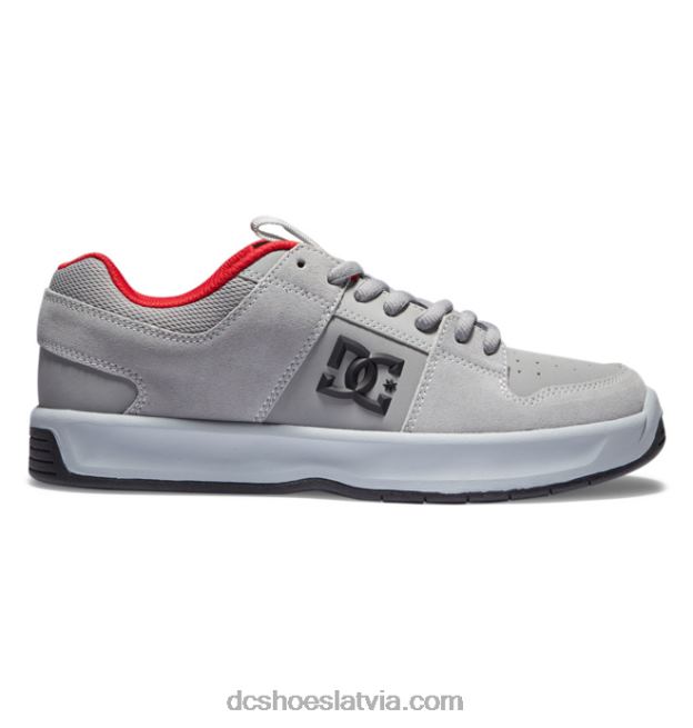 N008N215 vīriešu lynx zero skate kurpes pelēks/sarkans DC Shoes