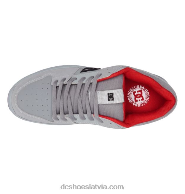 N008N215 vīriešu lynx zero skate kurpes pelēks/sarkans DC Shoes