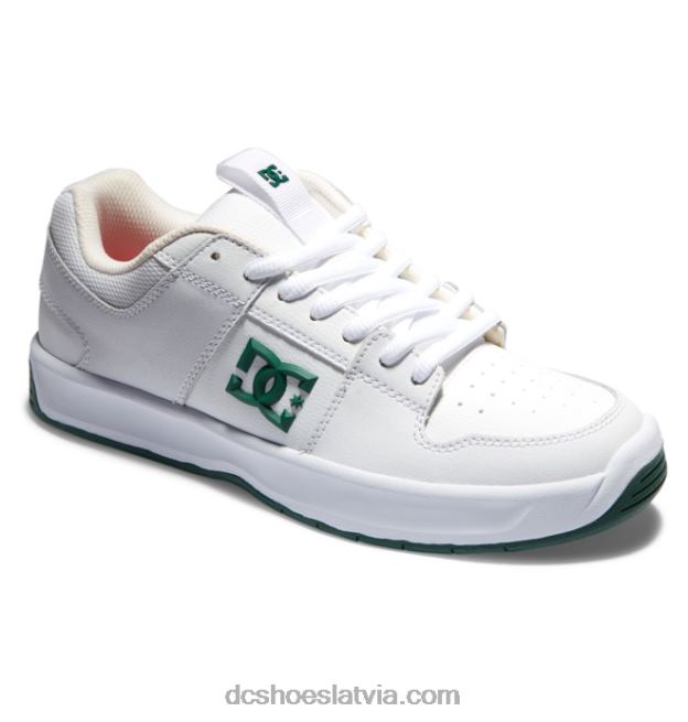 N008N236 vīriešu lynx zero skate kurpes balts/zaļš DC Shoes