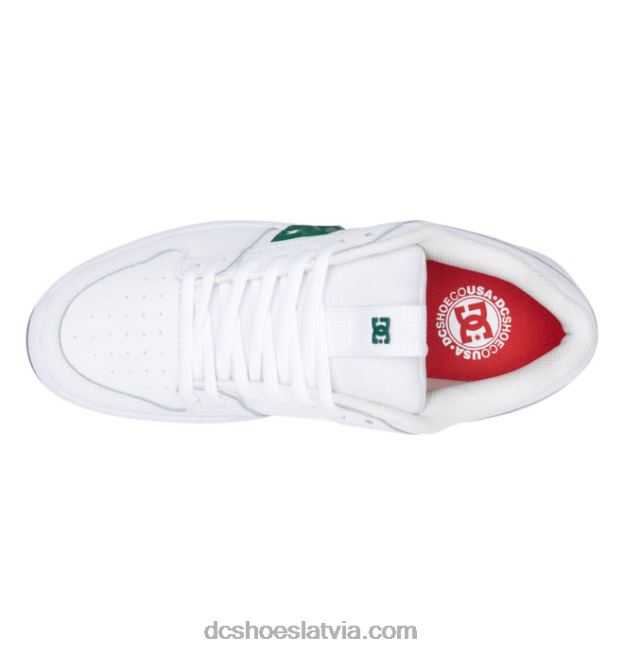 N008N236 vīriešu lynx zero skate kurpes balts/zaļš DC Shoes