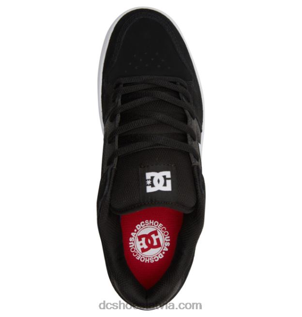 N008N384 vīriešu manteca 4 slidu kurpes melns/balts/gumija DC Shoes
