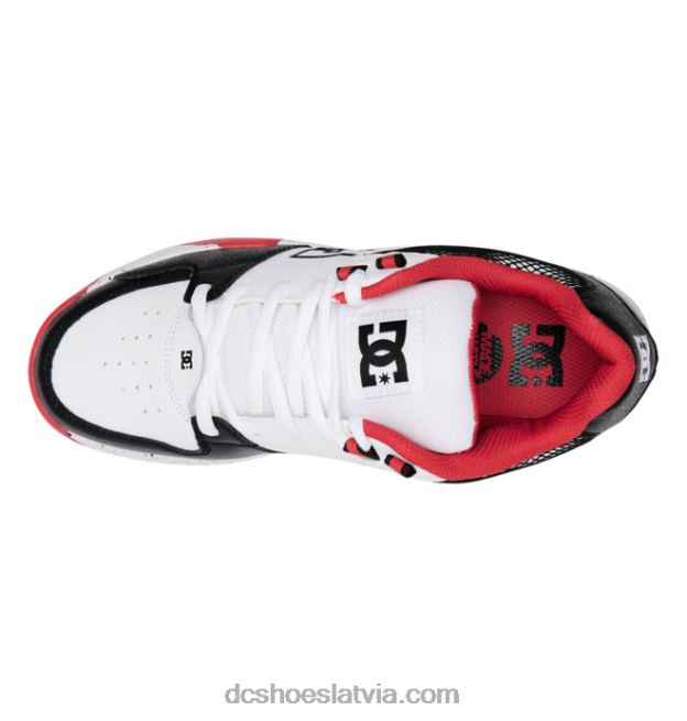 N008N142 daudzpusīgi vīriešu apavi balts/melns/sportiski sarkans DC Shoes