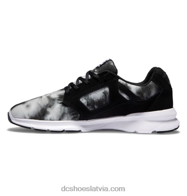 N008N22 vīriešu skyline vieglie apavi melna/balta izbalēšana DC Shoes
