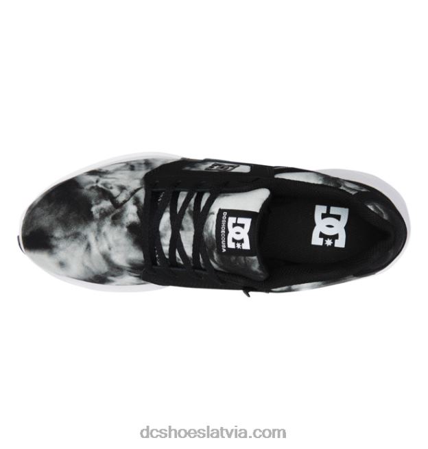 N008N22 vīriešu skyline vieglie apavi melna/balta izbalēšana DC Shoes