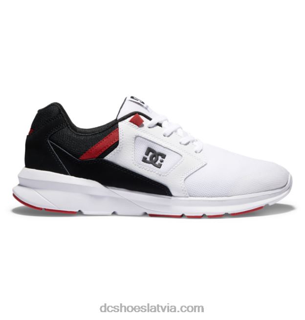 N008N290 vīriešu skyline vieglie apavi balts/melns/īsts sarkans DC Shoes