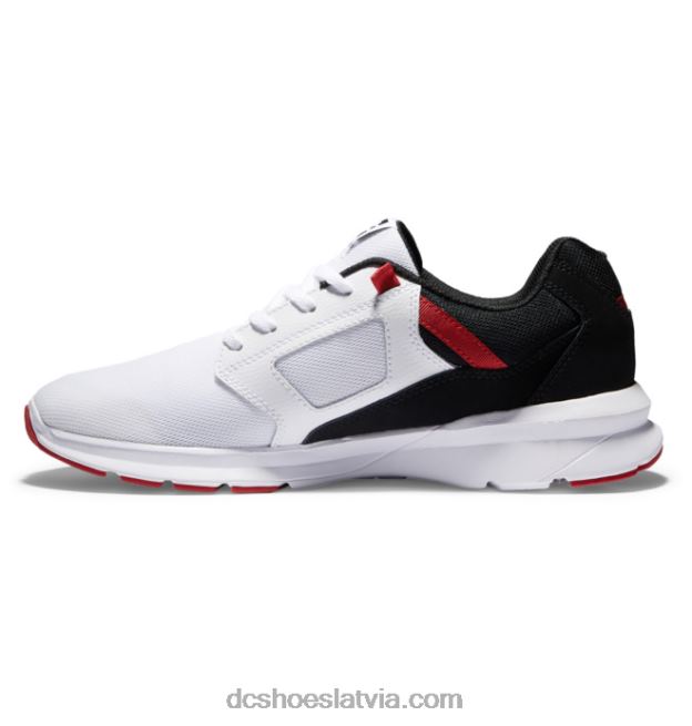 N008N290 vīriešu skyline vieglie apavi balts/melns/īsts sarkans DC Shoes